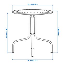 Measurement Illustration - LÄCKÖ outdoor table