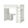 SMÅSTAD loft bed frame, desk and storage 