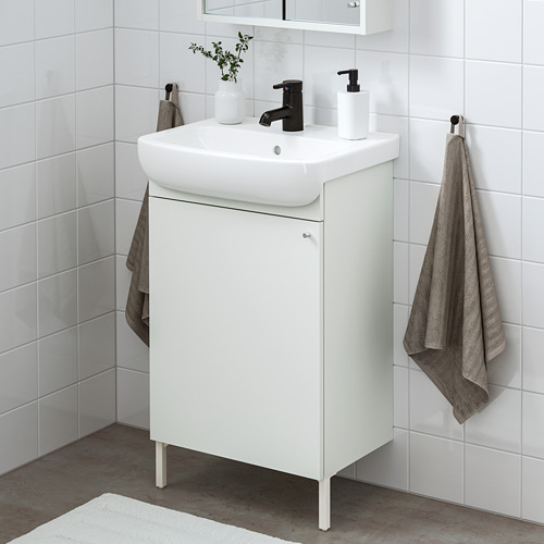 NYSJÖN / BJÖRKÅN, sink cabinet with 1 door and Saljen tap. 2 of 3 open dialog