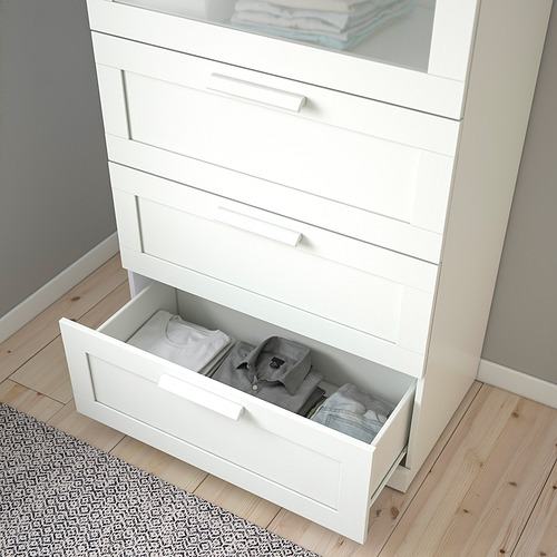BRIMNES, 4-drawer chest. 3 of 5 open dialog