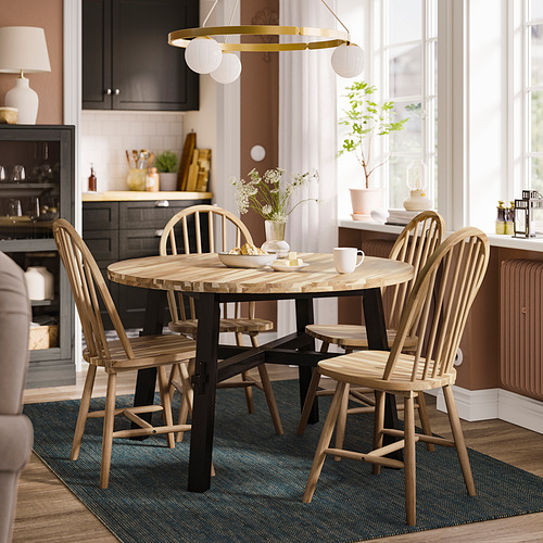 SKOGSTA, round table and 4 chairs. 2 of 4 open dialog