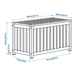 Measurement Illustration - NÄMMARÖ storage box, indoor/outdoor