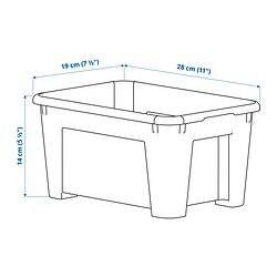 Ilustración de medidas - SAMLA caja 