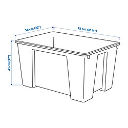 Ilustración de medidas - SAMLA caja