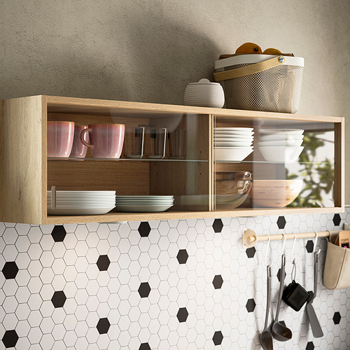 KNOXHULT, wall cabinet with sliding doors. 2 of 4 open dialog