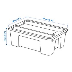 Ilustración de medidas - SAMLA caja con tapa