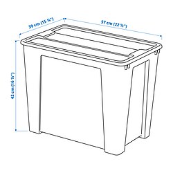 Ilustración de medidas - SAMLA caja con tapa