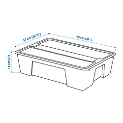 Ilustración de medidas - SAMLA caja con tapa