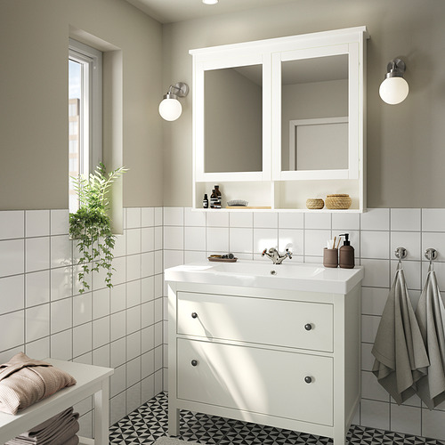 HEMNES / ORRSJÖN, armario+cajones/lavamanos/llave. 2 de 4 abrir diálogo