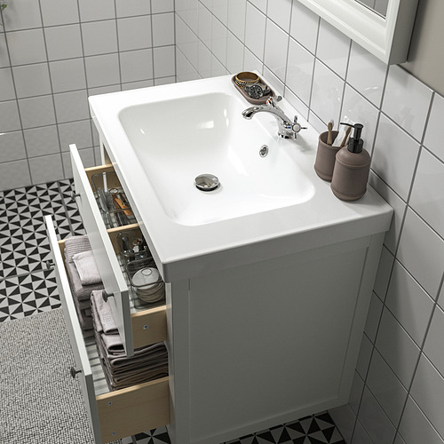 HEMNES / ORRSJÖN, armario+cajones/lavamanos/llave. 3 de 4 abrir diálogo