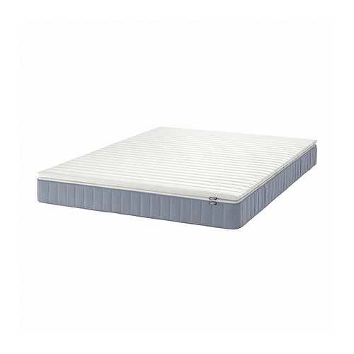 Colchón de espuma VESTERÖY de IKEA, gris, rectangular, con panel superior blanco.