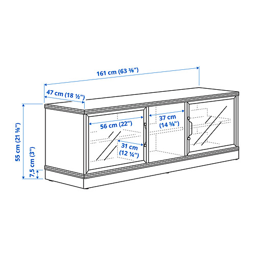 LANESUND, TV storage combination. 5 of 6 open dialog