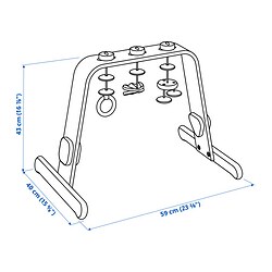 Ilustración de medidas - LEKA gimnasio para bebé
