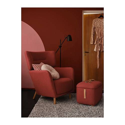 OSKARSHAMN, wing chair with ottoman. 3 of 10 open dialog