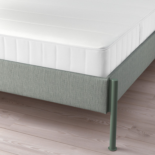 Measurement Illustration - TÄLLÅSEN upholstered bed frame with mattress