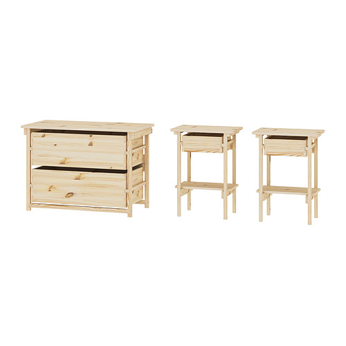 KRONÖREN, bedroom furniture, set of 3. 1 of 6 open dialog