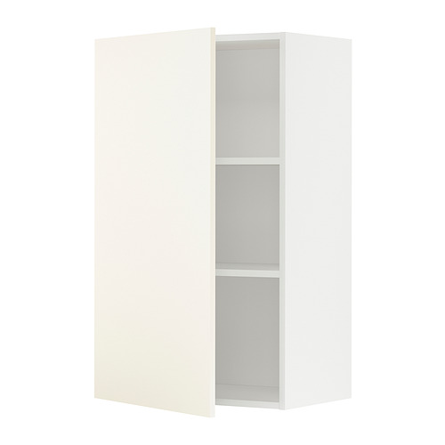 Mueble de cocina METOD de Ikea: blanco, rectangular, diseño de dos estantes con estantes ajustables.