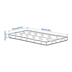Measurement Illustration - SKÖNAST foam mattress for crib