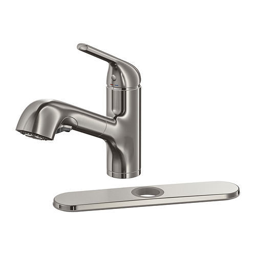 MACKSJÖN, pull out kitchen faucet with spray. 7 of 7 open dialog