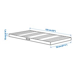 Measurement Illustration - JÄTTETRÖTT pocket spring mattress for cot