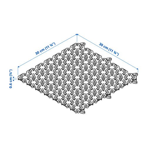 Measurement Illustration - ALTAPPEN decking, outdoor