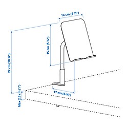 Measurement Illustration - RELATERA 'phone/tablet holder