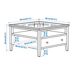 Measurement Illustration - IDANÄS coffee table
