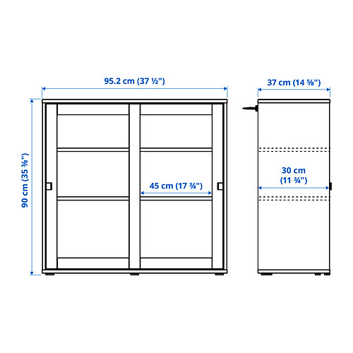 VIHALS, storage combination with glass doors. 4 of 4 open dialog