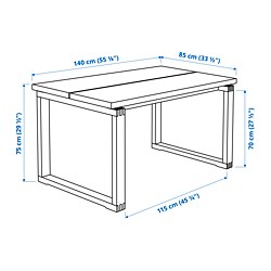 Ilustración de medidas - MÖRBYLÅNGA/ODGER mesa y 4 sillas