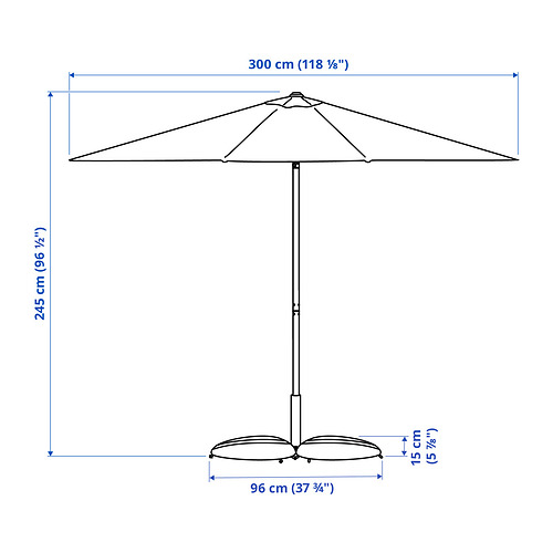JOGGESÖ / IGGÖN, umbrella with base. 6 of 6 open dialog