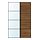 Current variation: black mirror glass/double sided walnut