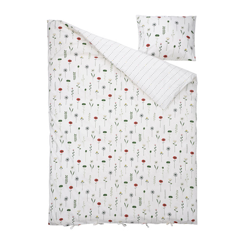 NATTSLÄNDA, duvet cover and pillowcase. 2 of 7 open dialog