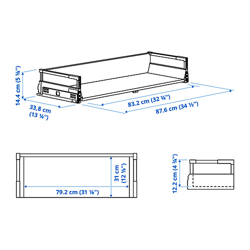 Measurement Illustration - MAXIMERA drawer, medium