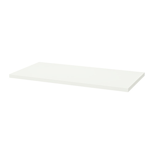 LAGKAPTEN: tablero rectangular blanco. Tableros de fibra ligeros y ecológicos. Preperforado para un fácil montaje.