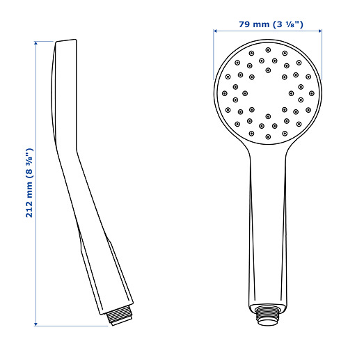 LILLREVET, single-spray hand held shower head. 5 of 5 open dialog