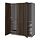 Selecciona una variación de color: gris oscuro/marrón oscuro efecto roble teñido,  59x23 5/8x79 1/4 "