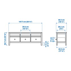 Measurement Illustration - HEMNES TV unit
