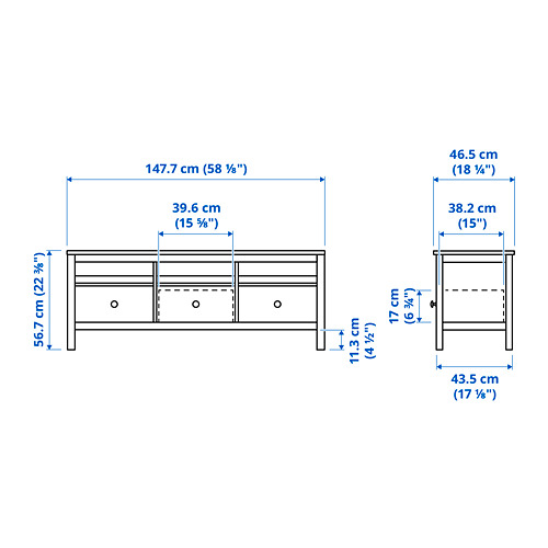 HEMNES, TV unit. 5 of 6 open dialog