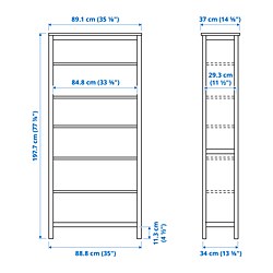 Measurement Illustration - HEMNES bookcase