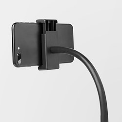 LÅNESPELARE ring lamp LED with phone holder 240 lm
