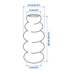 Measurement Illustration - KÄLLARHALS vase