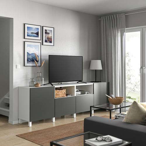 BESTÅ, TV bench with drawer runner, soft-closing. 8 of 8 open dialog