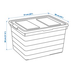 Ilustración de medidas - SOCKERBIT caja con tapa