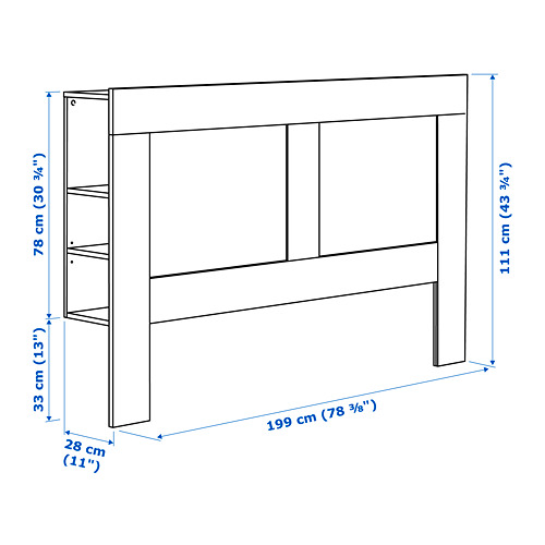BRIMNES, headboard with storage compartment. 3 of 3 open dialog