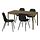Select colour variation: brown stained oak veneer/Bomstad black black
