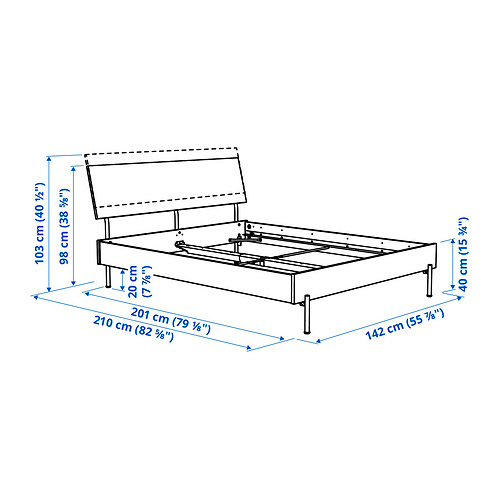 RÅDMANSÖ, base de cama. 9 de 9 abrir diálogo