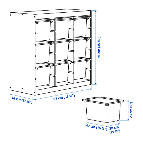 TROFAST, combinación almacenamiento+cajas. 4 de 4 abrir diálogo
