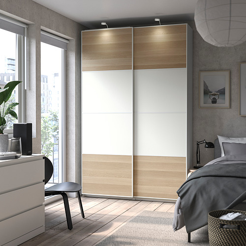 PAX / MEHAMN, wardrobe with sliding doors. 4 of 5 open dialog