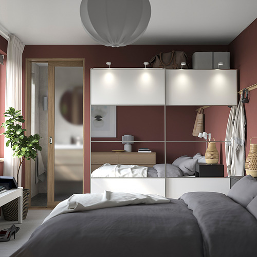 PAX / MEHAMN / AULI, wardrobe with sliding doors. 2 of 3 open dialog