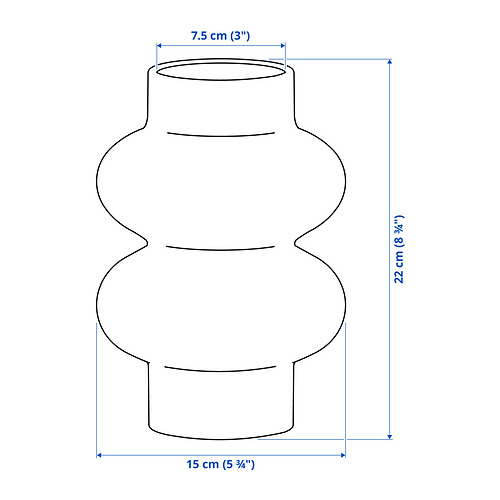 Measurement Illustration - PÄRLHÄGG vase